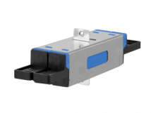 OpDAT E2000-D UPC Kupplung OS2 (blau) mit Flansch-Befestigung